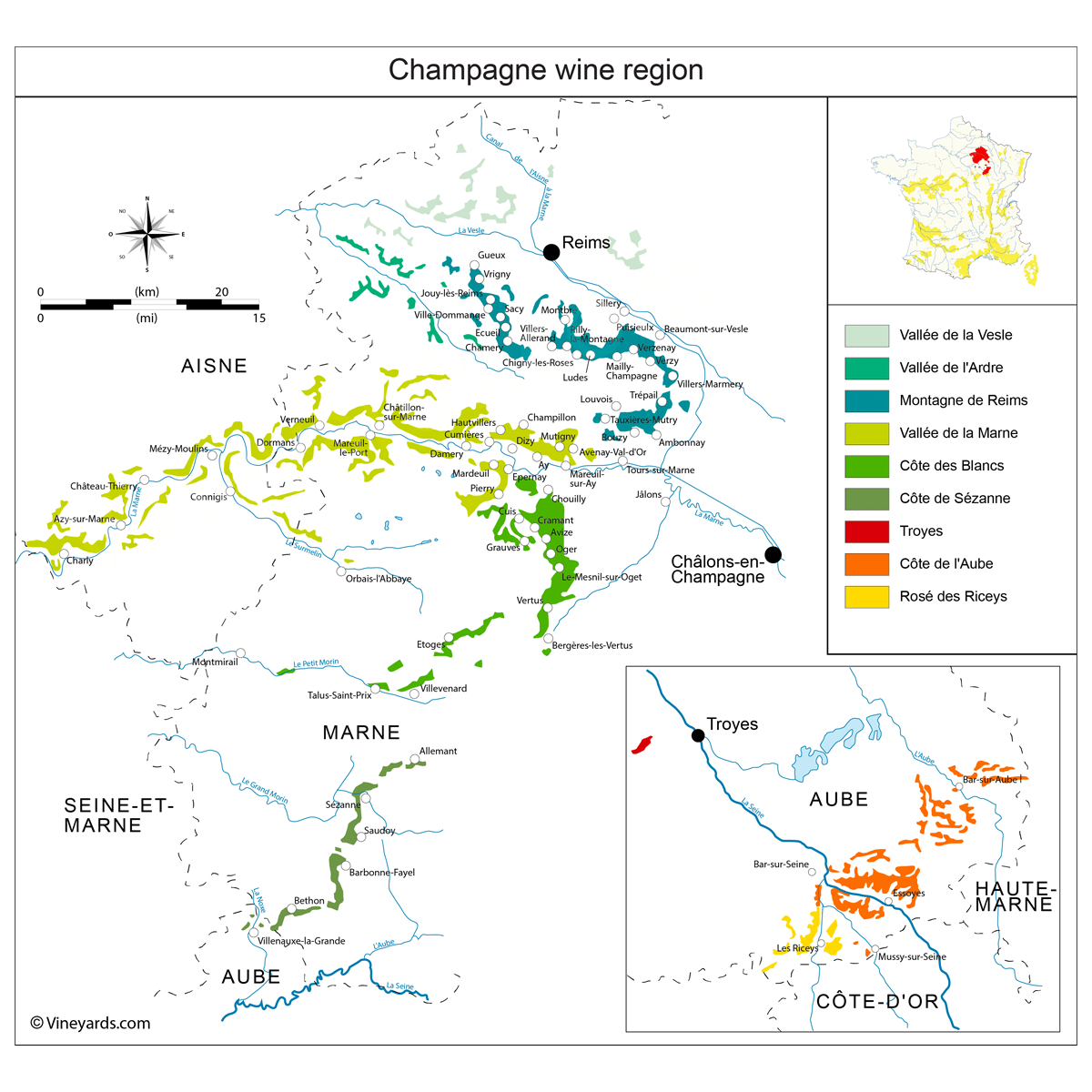 Wine Map Champagne