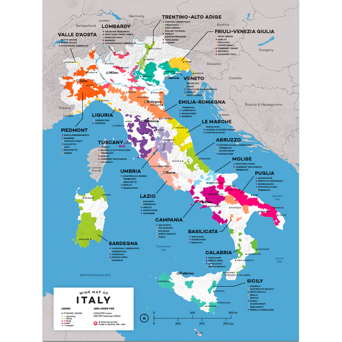 Wine Map Italy