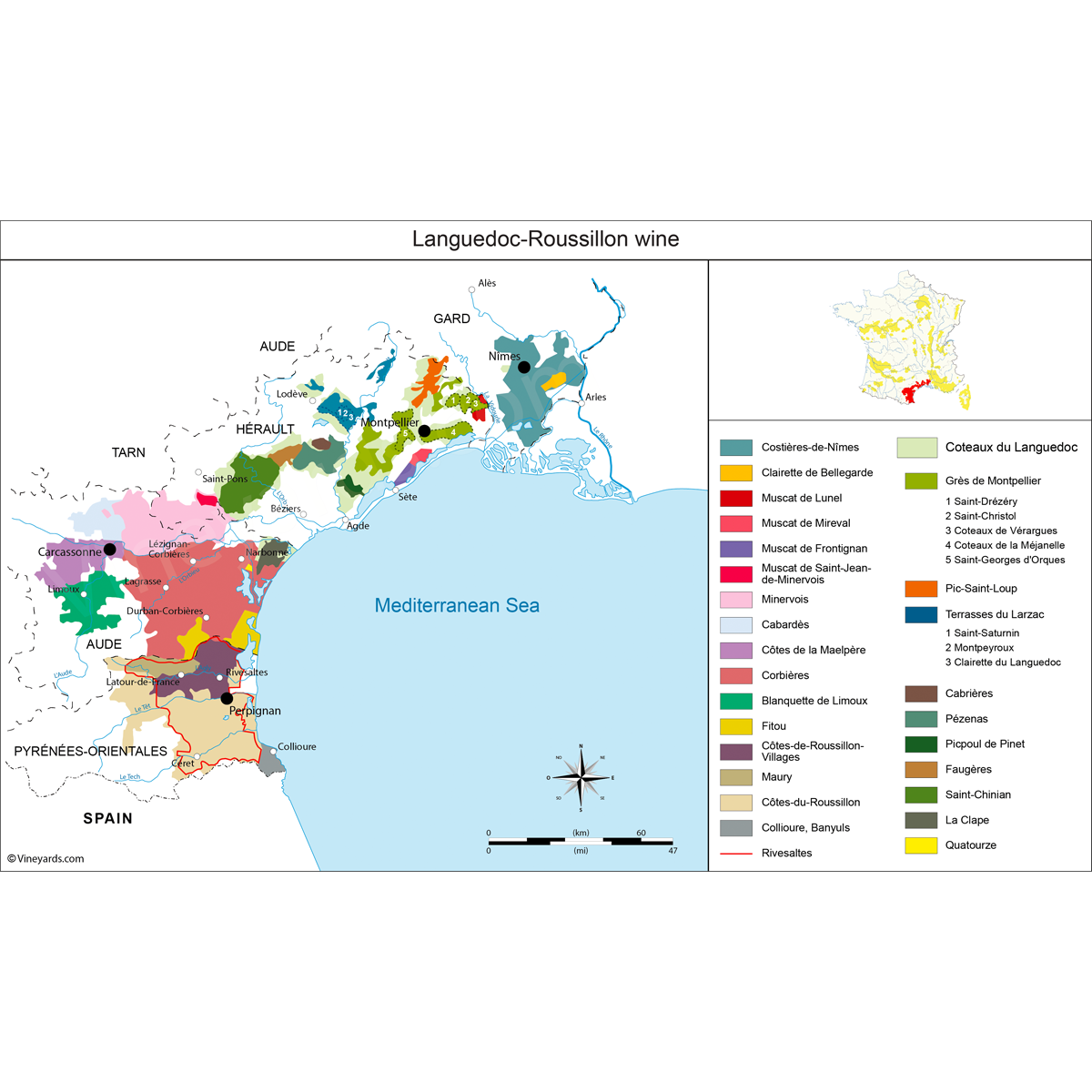 Wine Map Languedoc