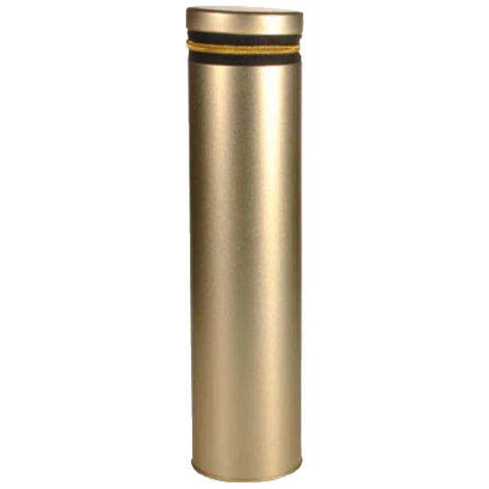 Luxe metalen wijnkoker met rits - Goud