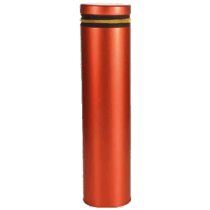 Luxe metalen wijnkoker met rits - Rood
